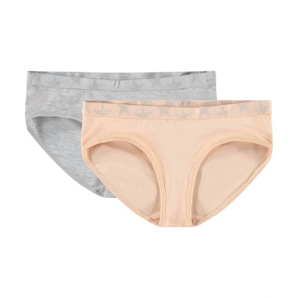NEW MOLO girl's jana two pack panty set in cameo grey melange